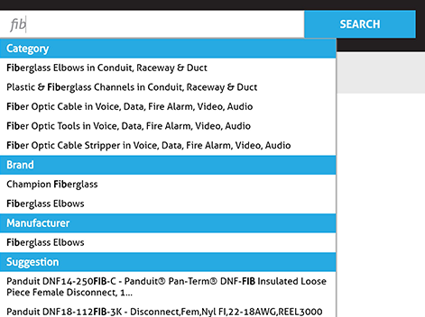 Predictive Search-display predictive type for the most relevant search terms