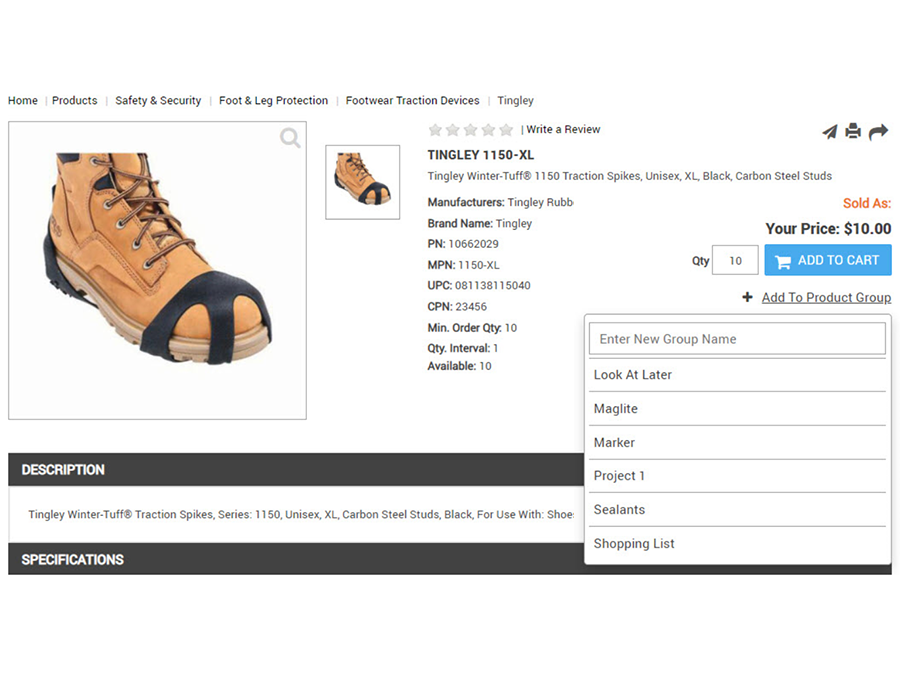Unilog commerce tool : My Product Groups