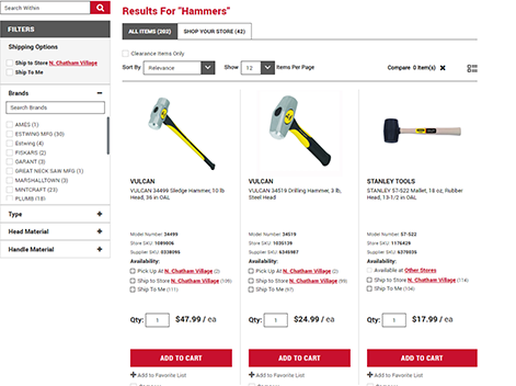 Search Results Page