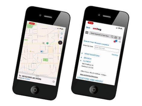Unilog's Mobile app: Location Navigation