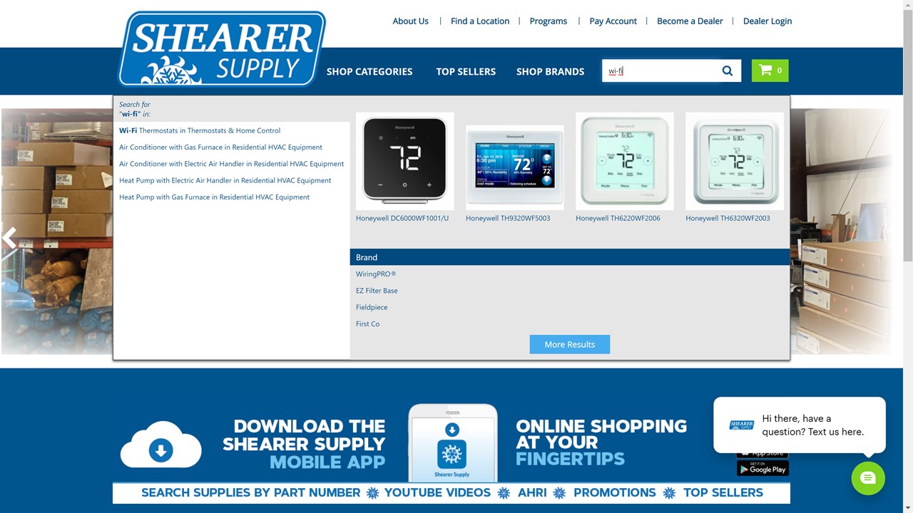 b2b examples in ecommerce shearer supply
