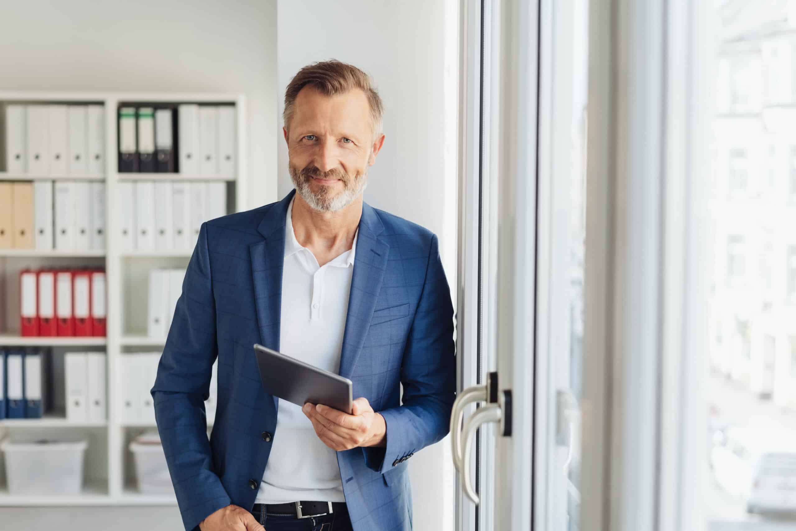 Smart relaxed confident senior businessman Smart relaxed confident senior businessman.
