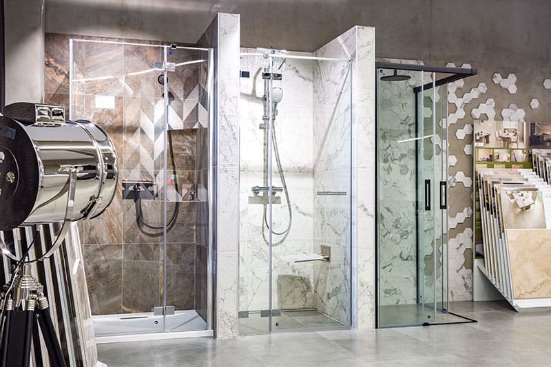 shower cabin inside interior in shop showroom of elite plumbing shower cabin inside interior in shop showroom of elite plumbing.