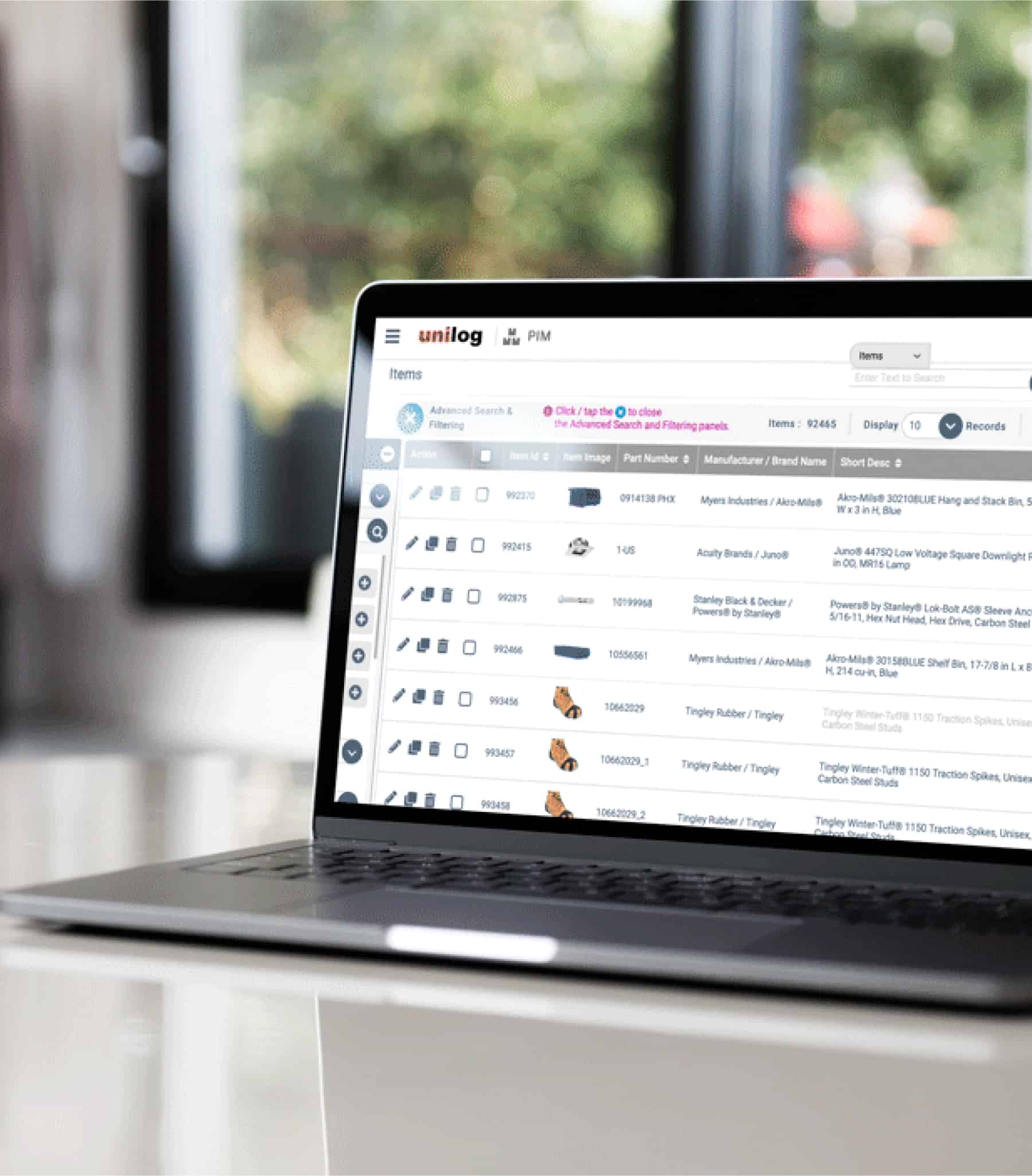 pim-hero Unilog e-commerce site.