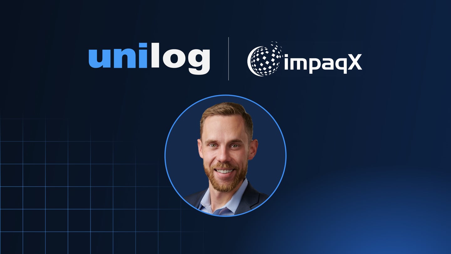 Unilog and impaqX logos with Dan Bronson