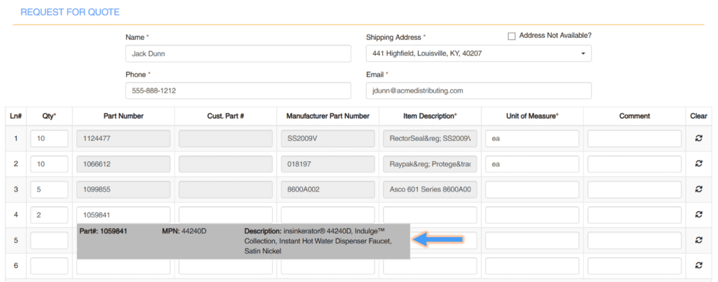 Part Number Enter CX1 Platform