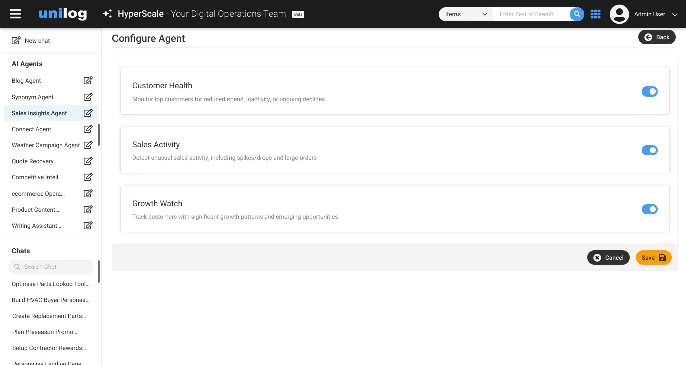 Configure Agent view 2