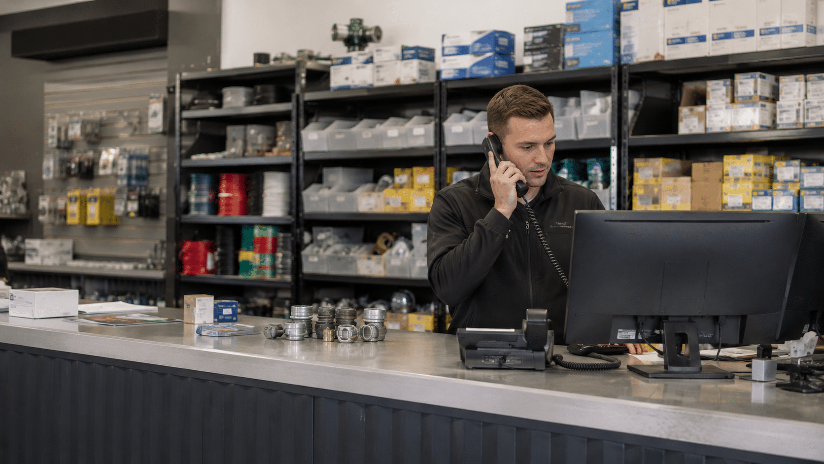 Counter rep on the phone