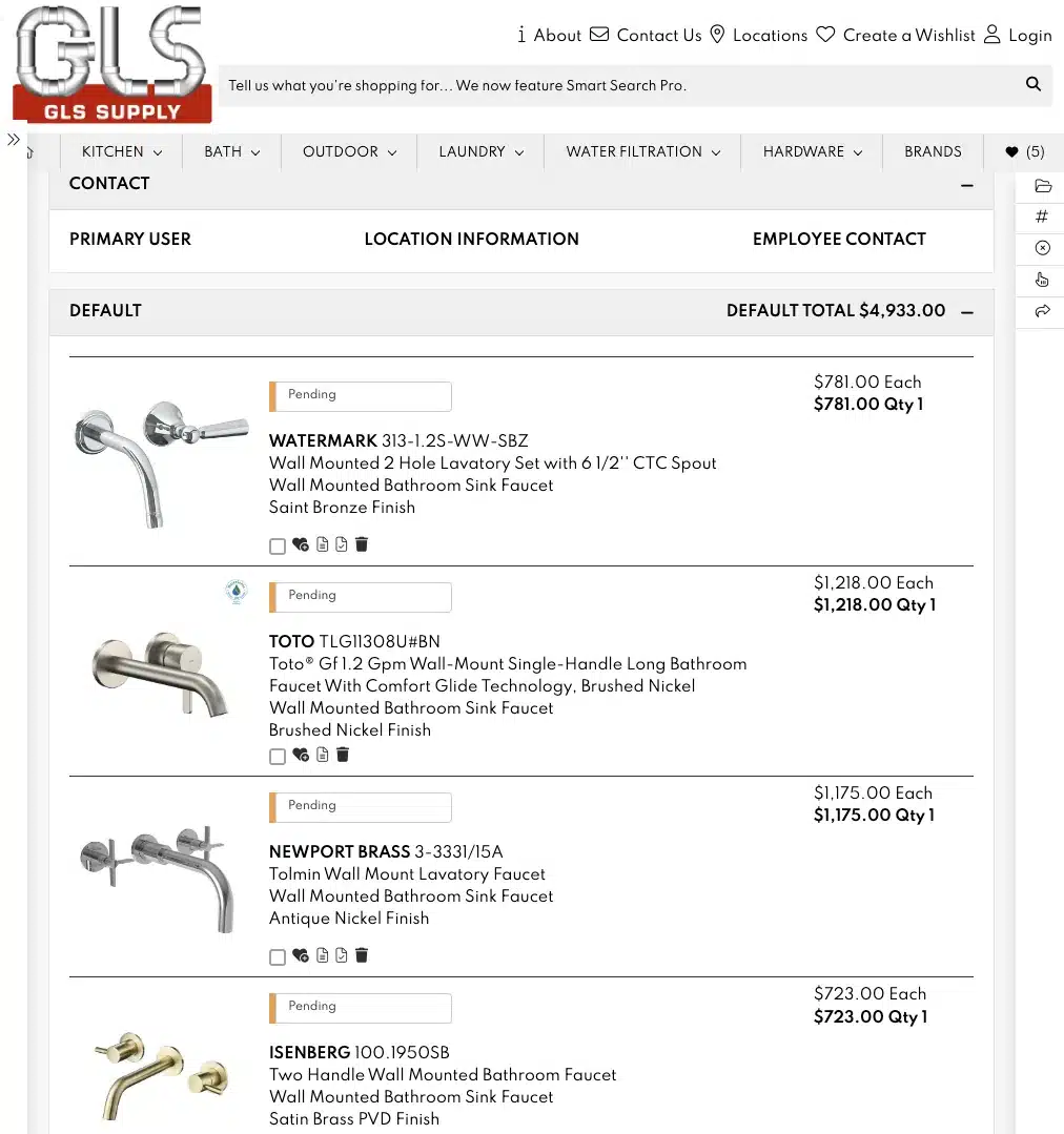 GLS Supply — CX1 storefront on the web