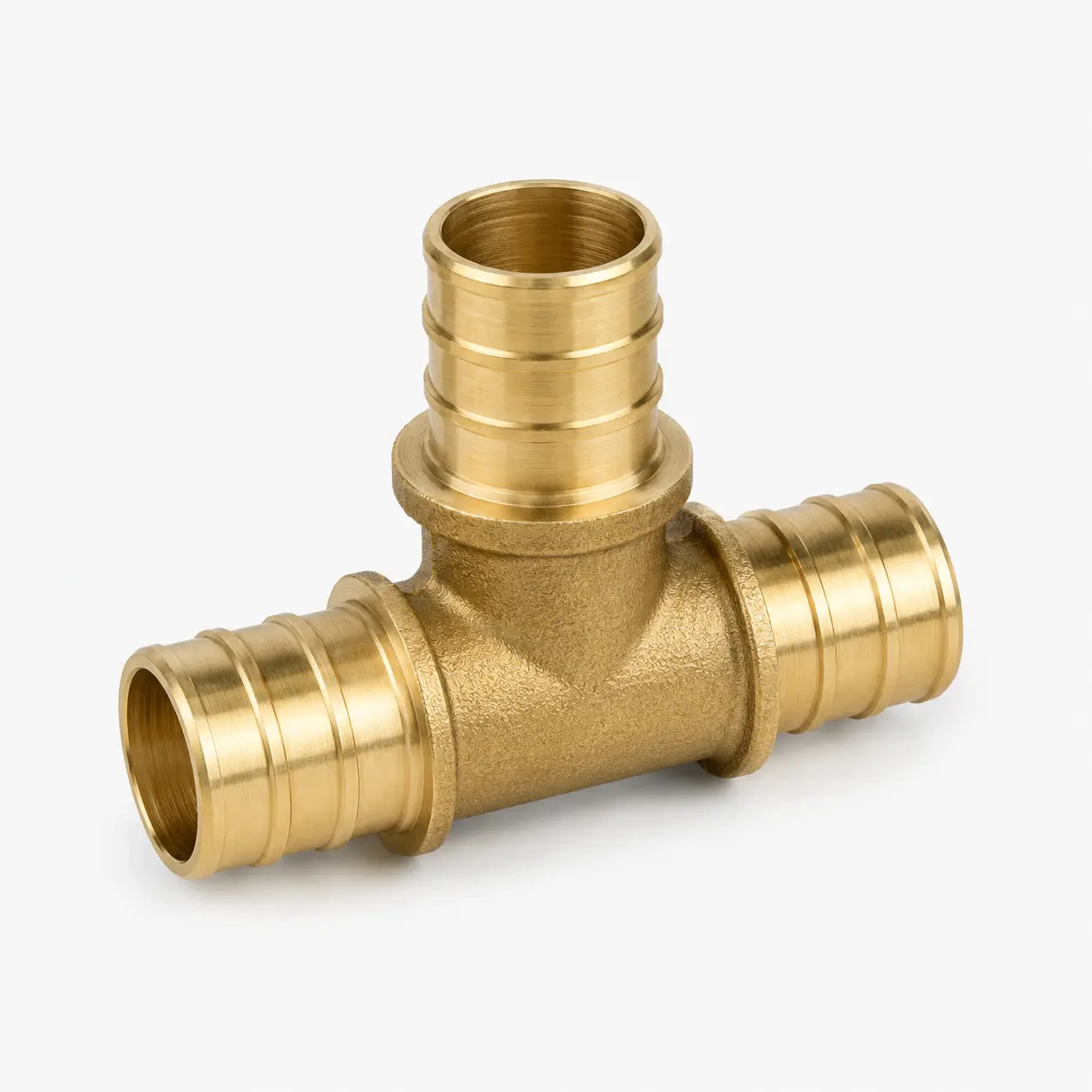 Brass PEX tee fitting