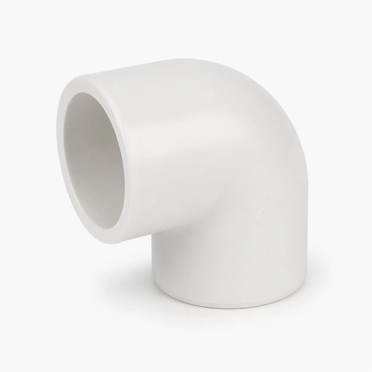 White PVC elbow
