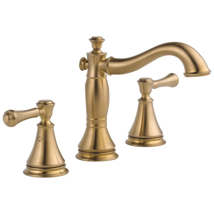 Delta Cassidy two handle widespread bathroom faucet in Champagne Bronze